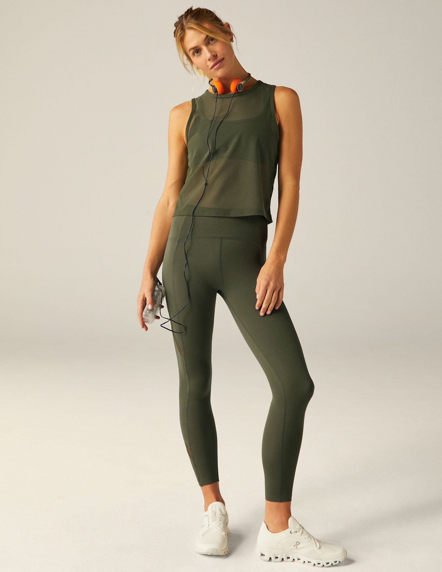 Show Off Mesh Tank - Modern Olive