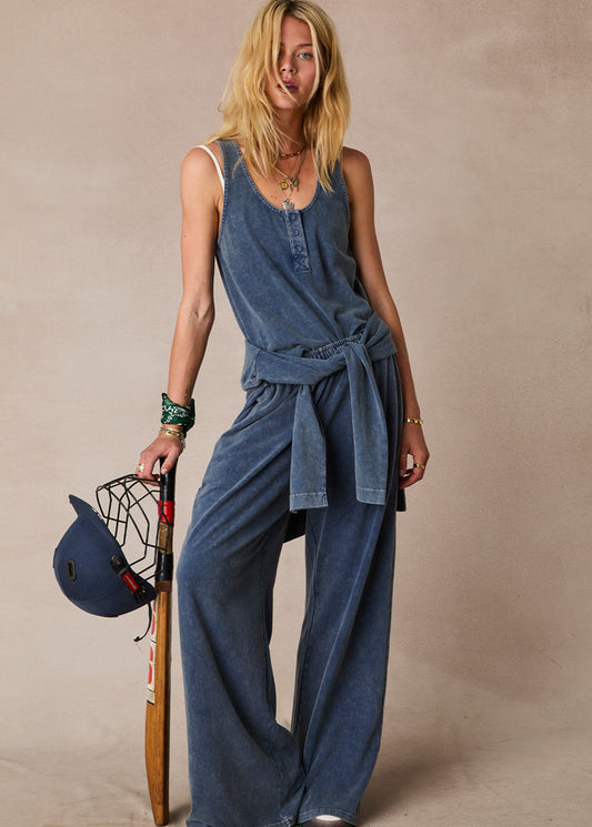 Soho Tokio Wide Leg Pant - Blue