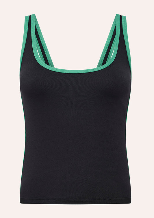 Solis Scoop Tank - Black/Amazon
