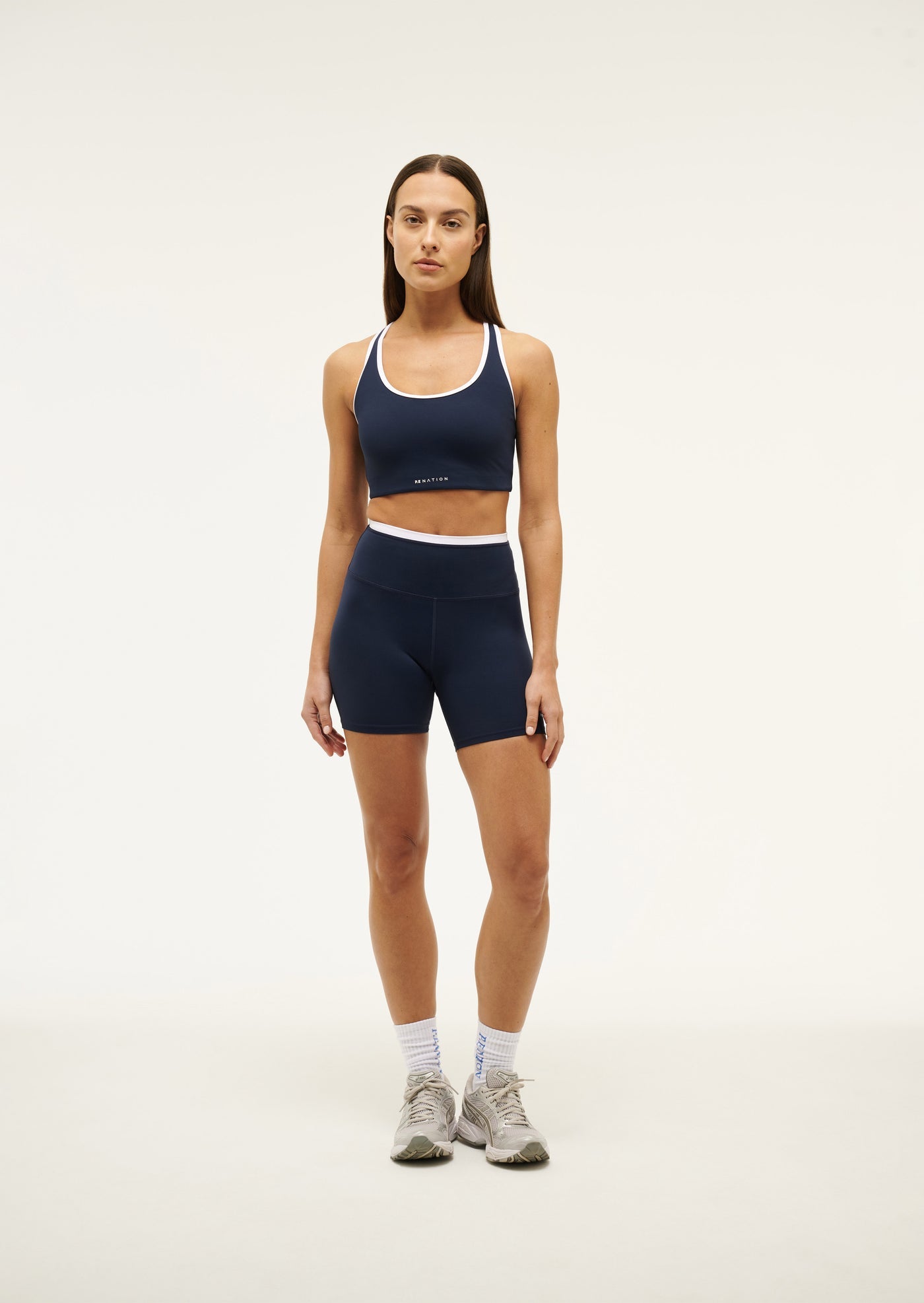 Stellar Sports Bra - Dark Navy / Optic White