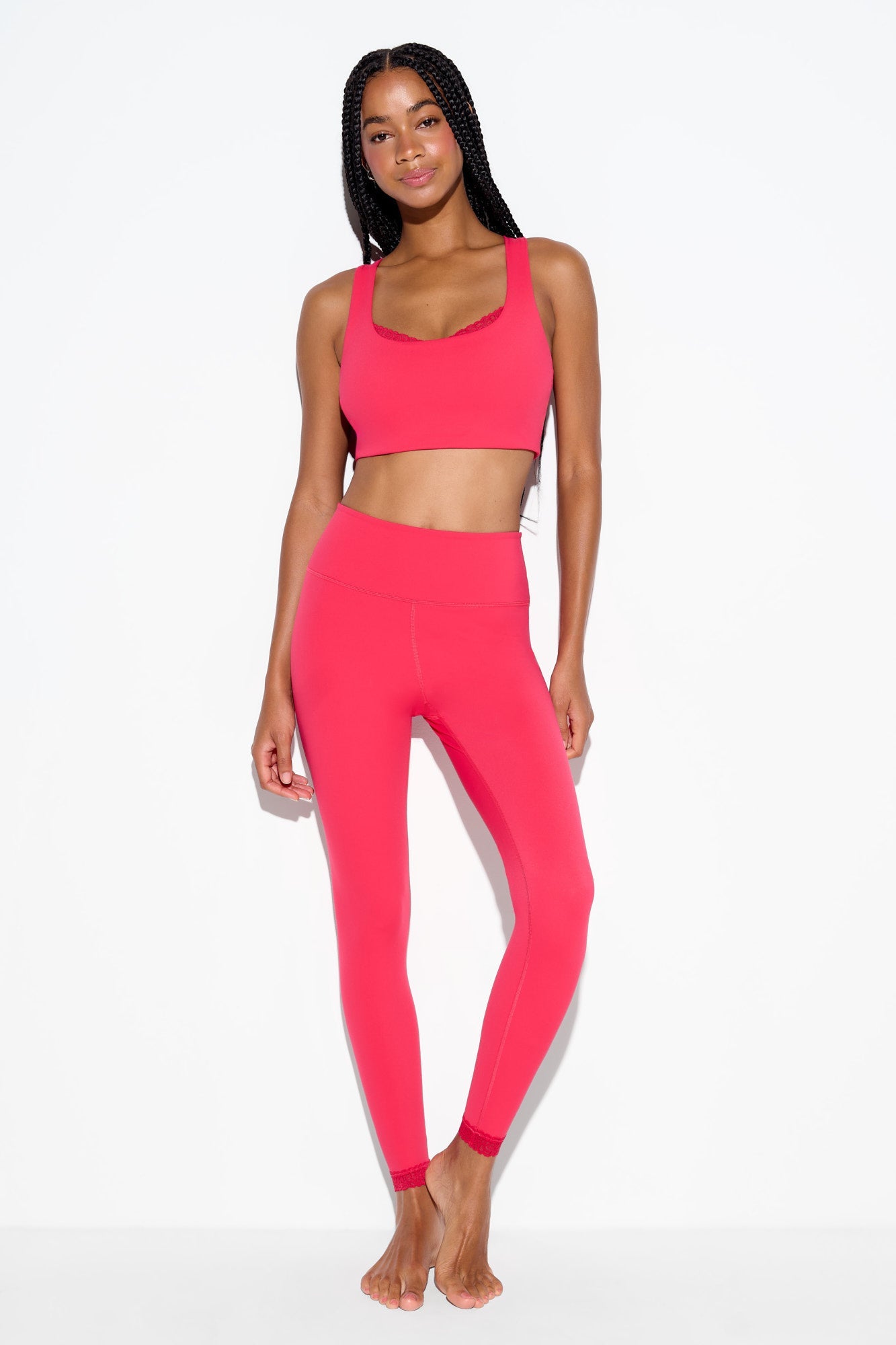 Lotus Lace Legging - Passion Flower