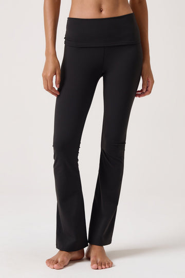 Euphoria Lift Foldover Pant - Black