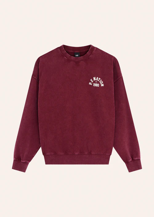 pe nation Swerve 2.0 Sweat long sleeve Washed Cabernet promo image