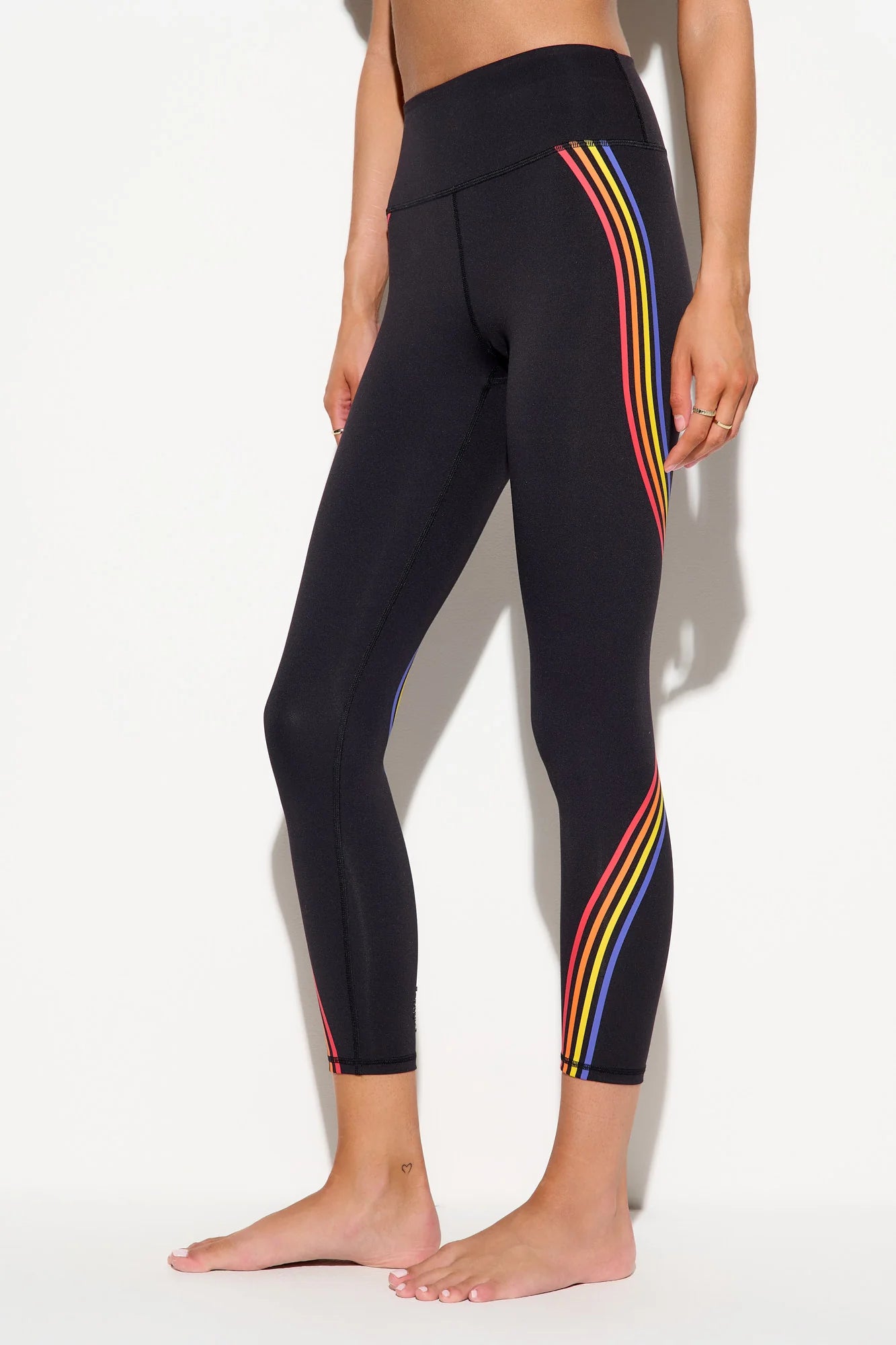 Prism Stripe Lotus 7/8 Legging - Black