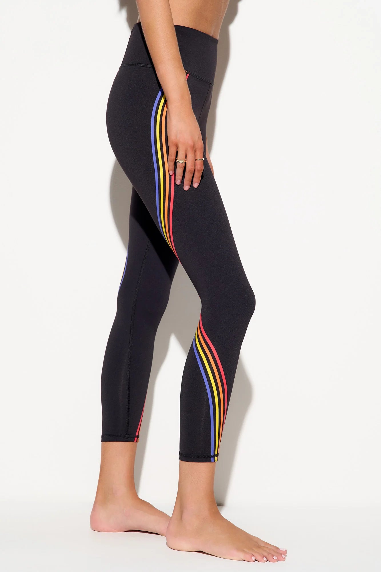 Prism Stripe Lotus 7/8 Legging - Black