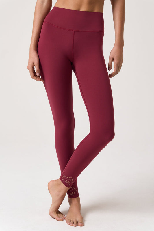 Euphoria Lift Cosmic Lotus 7/8 Legging - Mahogany