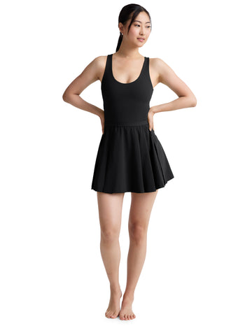 Score Pleated Dress - True Black
