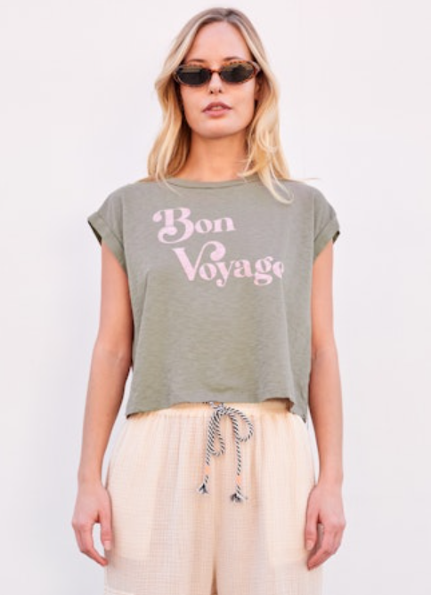 Bon Voyage Muscle Tank - Sage