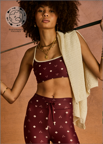Bandhani Bowie Bra - Maroon