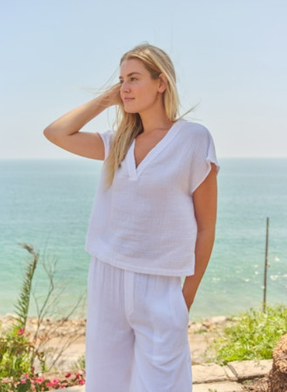 Sea Breeze Blouse - Optic White