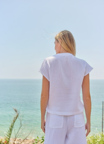 Sea Breeze Blouse - Optic White