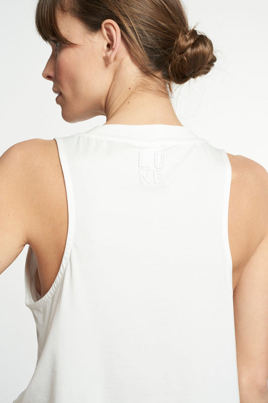 Stevie Tencel Relaxed Tank - White