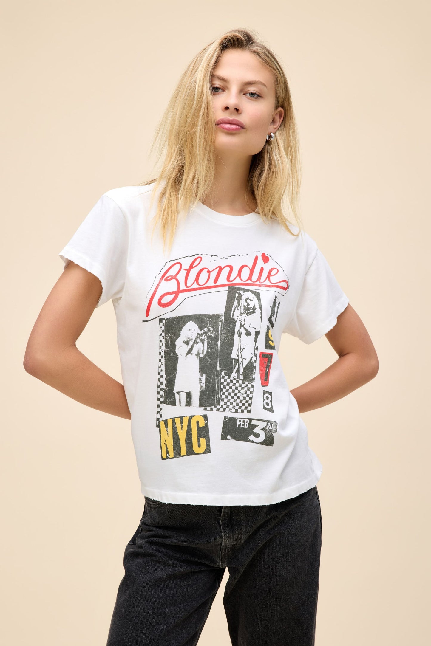 Blondie Valentine Collage Tour Tee - Vintage White