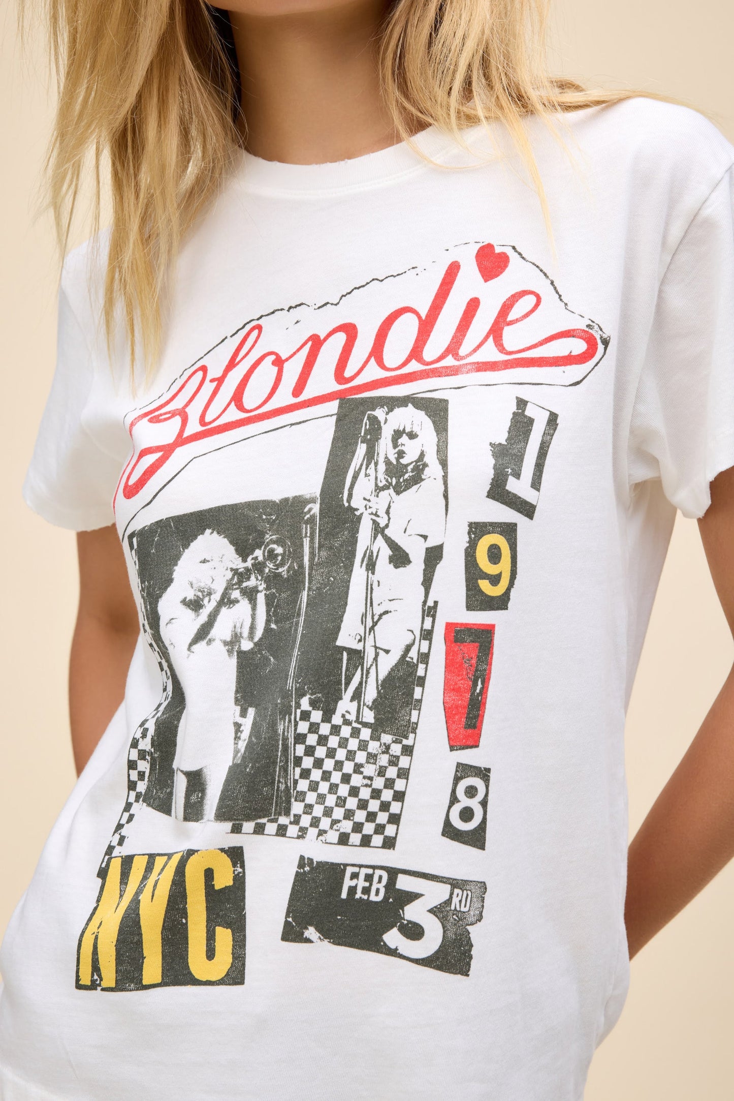 Blondie Valentine Collage Tour Tee - Vintage White