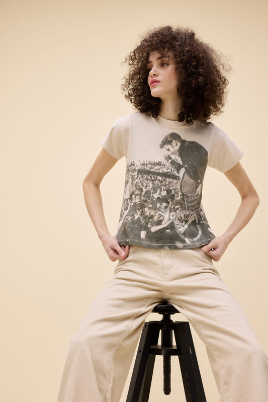 Sun Records X Elvis In Concert Vintage Tee - White