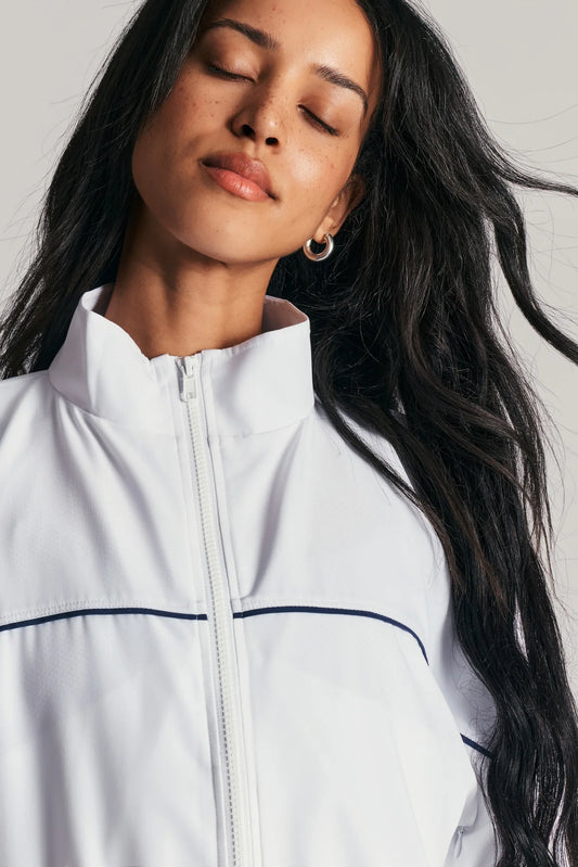 Year Tennis Windbreaker - White/Navy