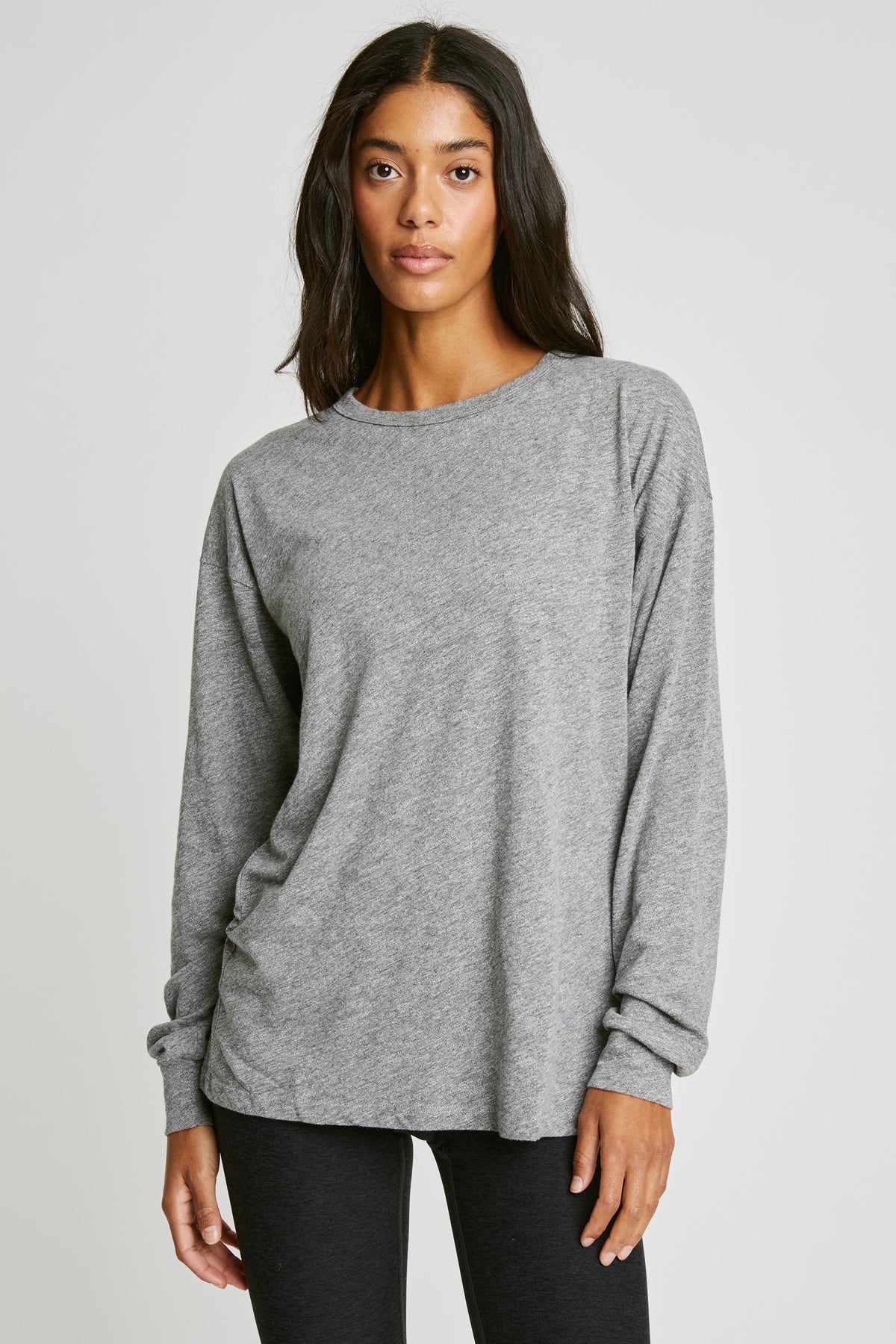 Boyfriend Long Sleeve - Heathered Grey