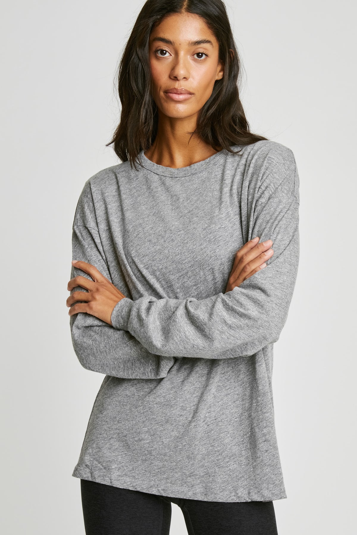 Boyfriend Long Sleeve - Heathered Grey