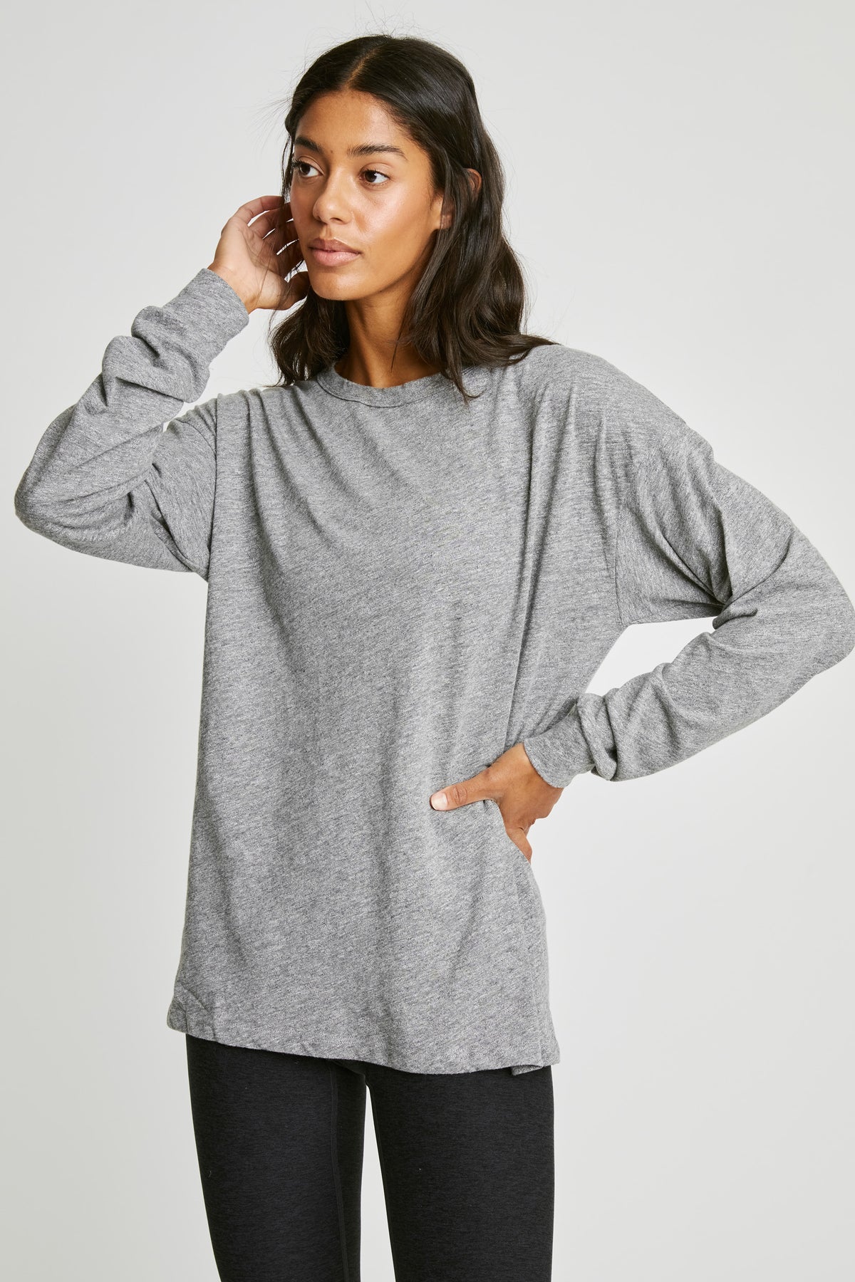 Boyfriend Long Sleeve - Heathered Grey