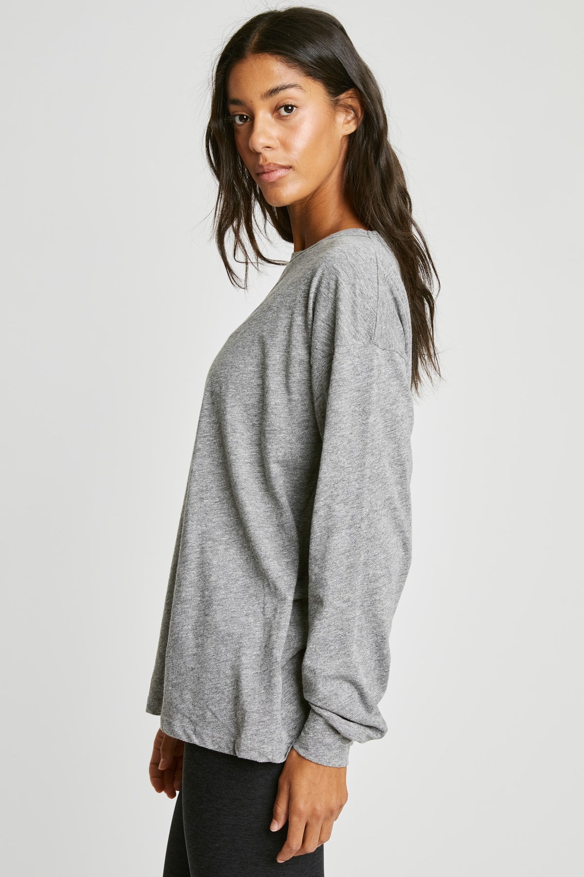 Boyfriend Long Sleeve - Heathered Grey