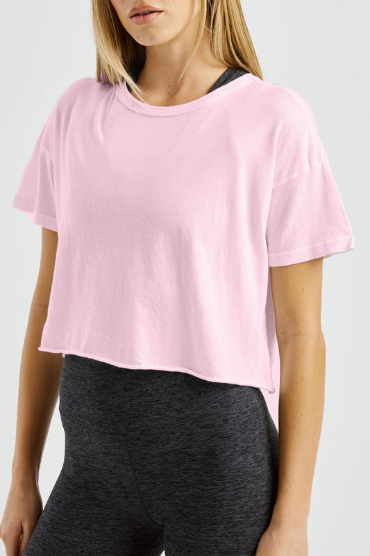 Cropped Tee - Plie Pink
