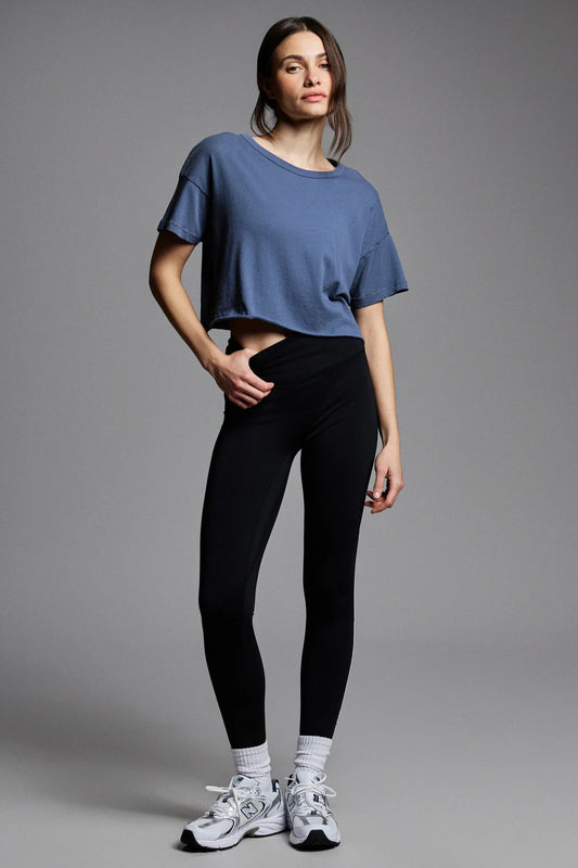 Cropped Tee - Steel Grey