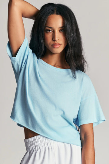 Cropped Tee - Sky