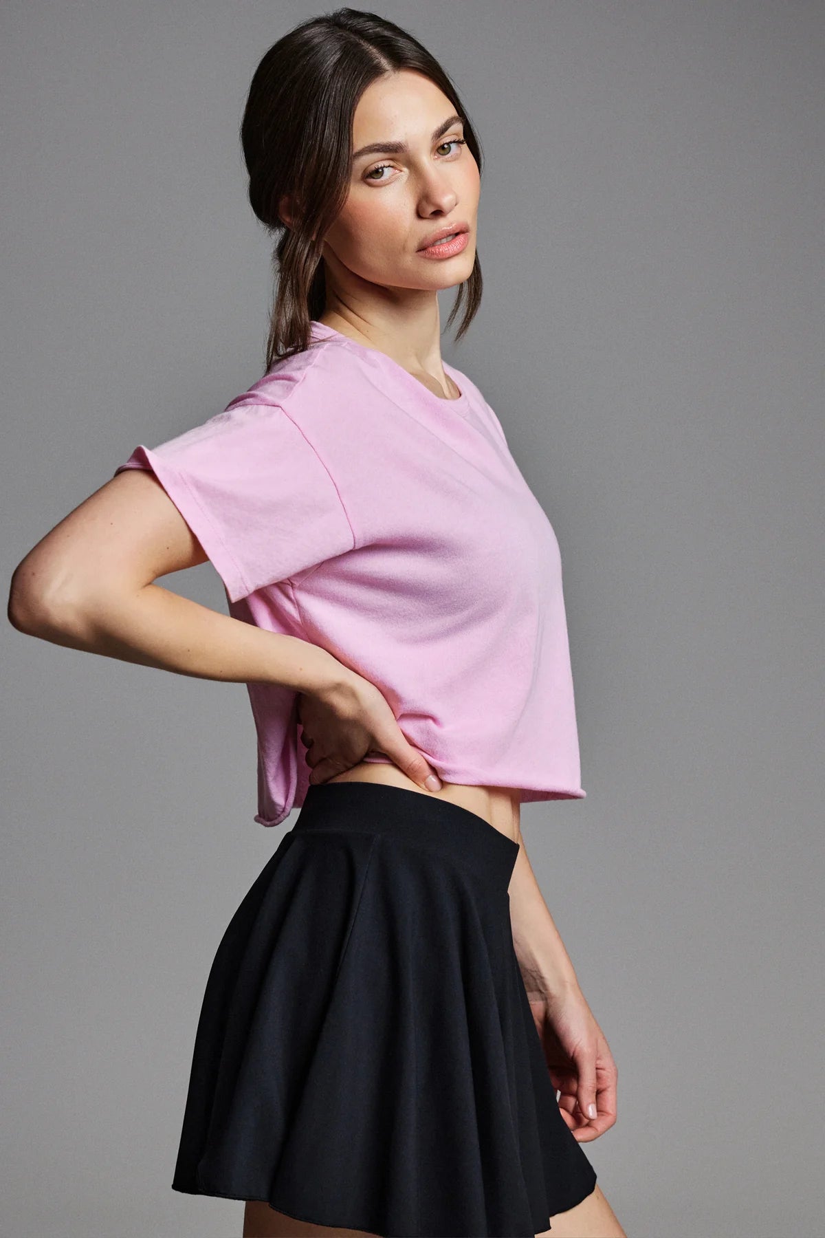 Cropped Tee - Strawberry Cream