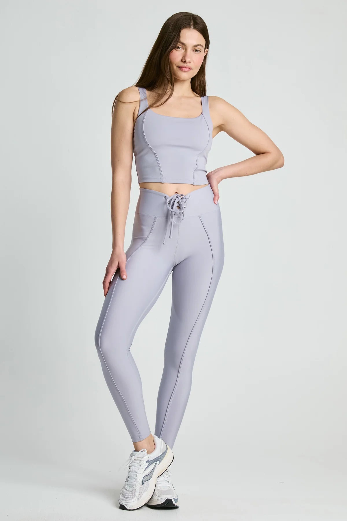 Corset Tank - Lilac Grey