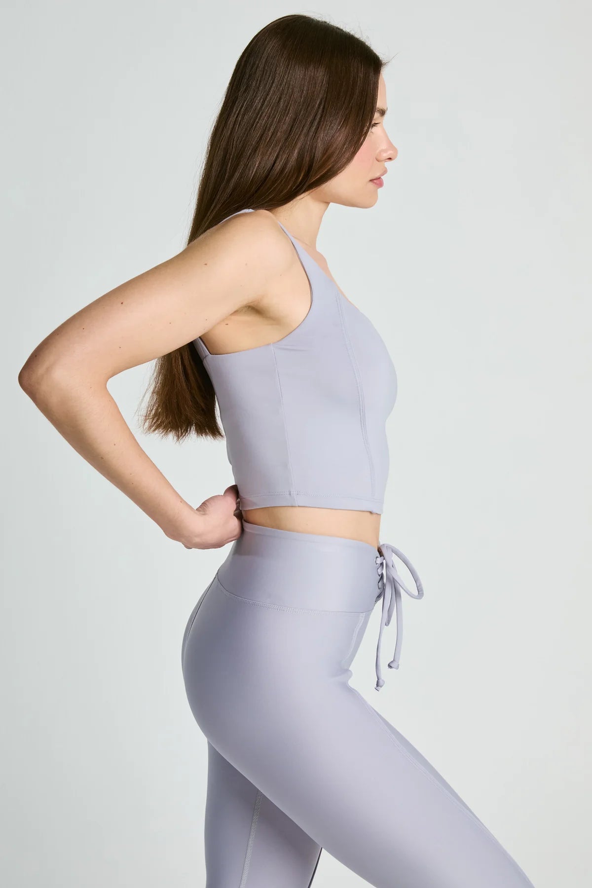 Corset Tank - Lilac Grey