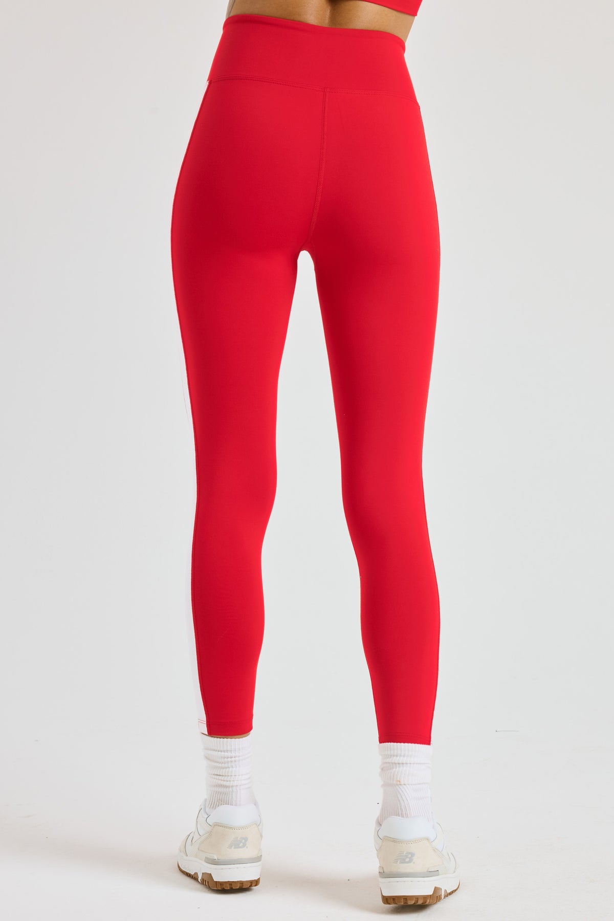 Sport 7/8 Track Legging - Red/White
