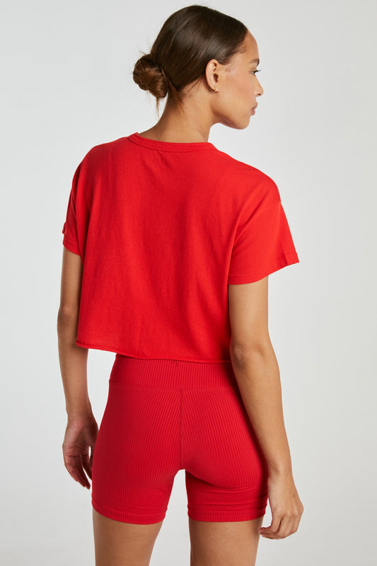 Cropped Tee - Red
