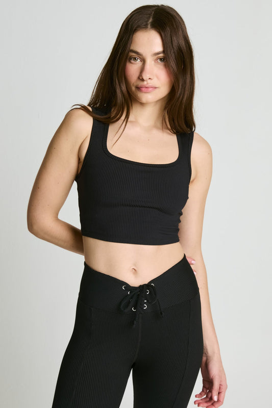 Ribbed Diana Bra - Black