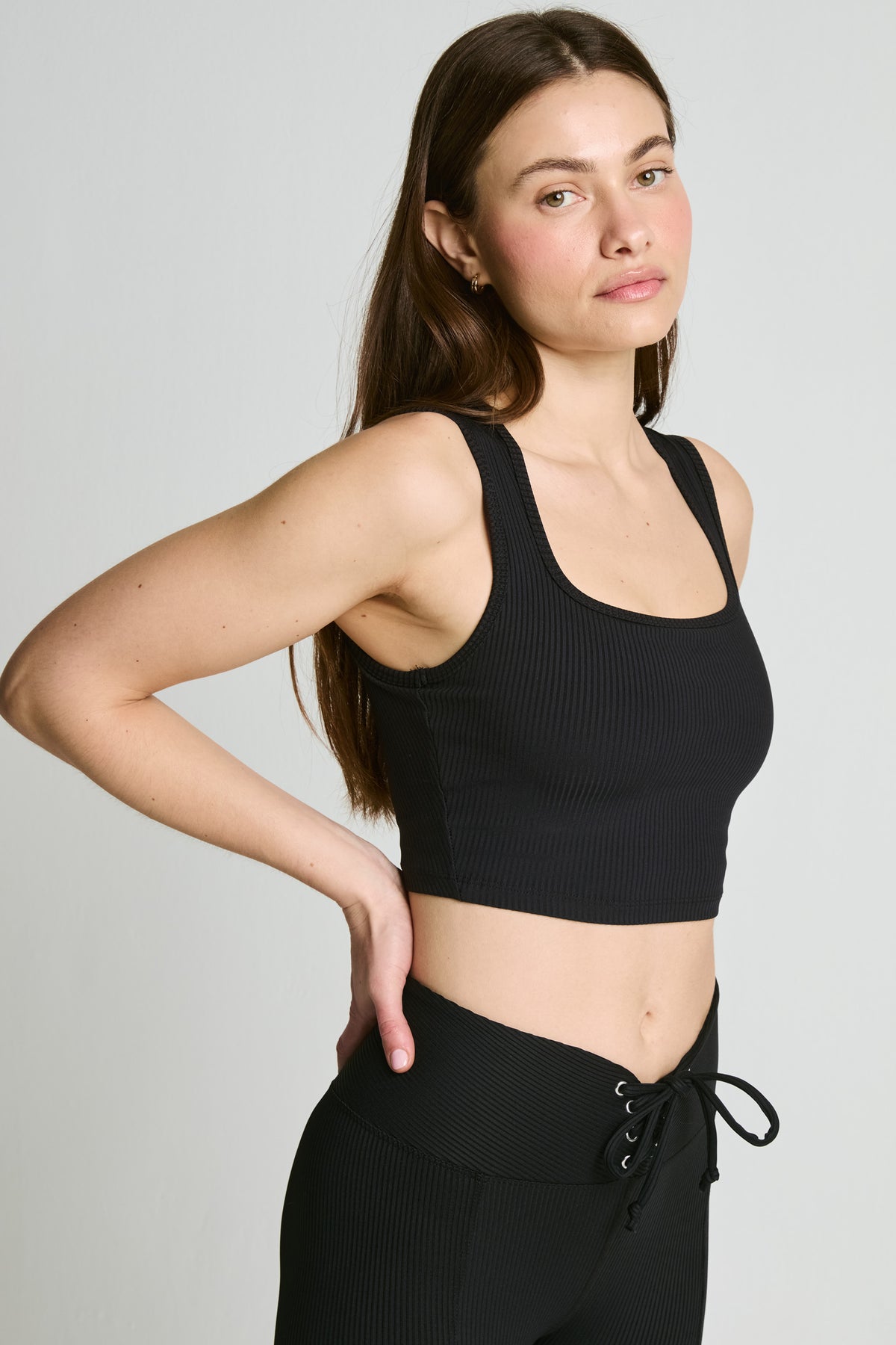 Ribbed Diana Bra - Black