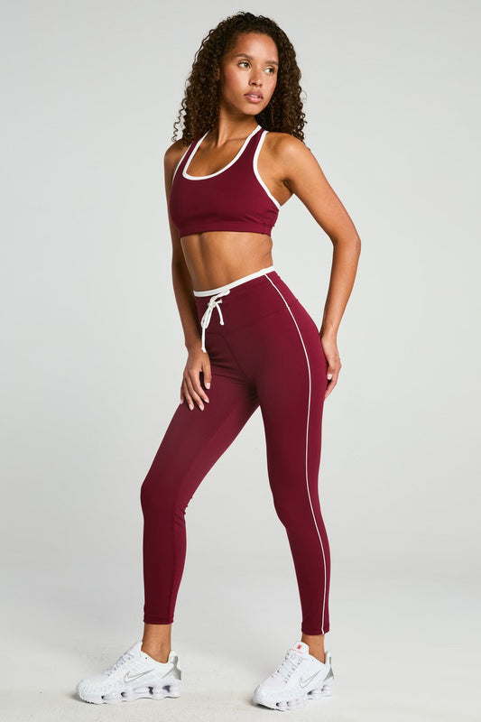 Sport Monica Bra - Burgandy/Cream