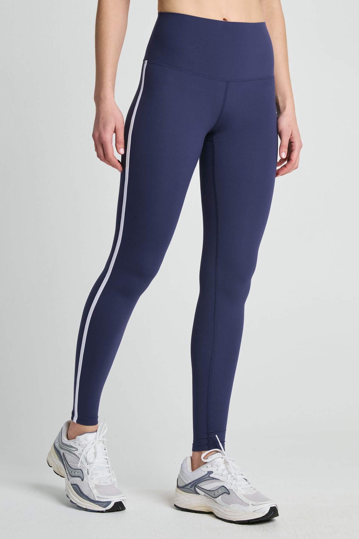 Studio Track Legging - Navy/White