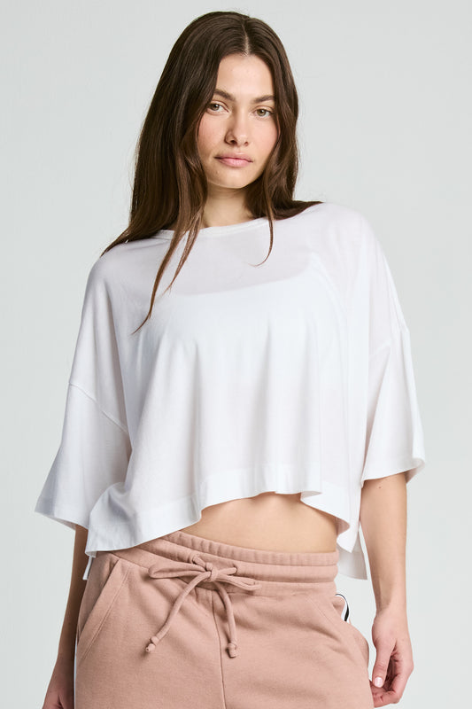 The XL Crop Tee - Cream