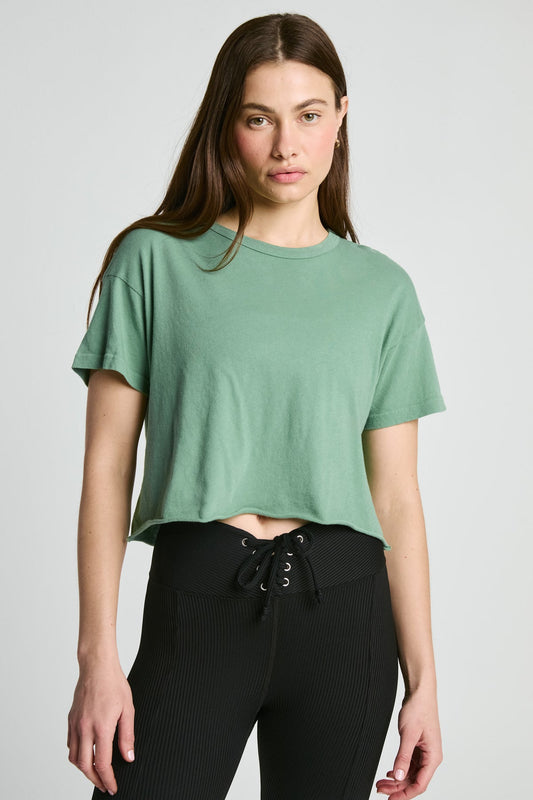 Cropped Tee - Basil