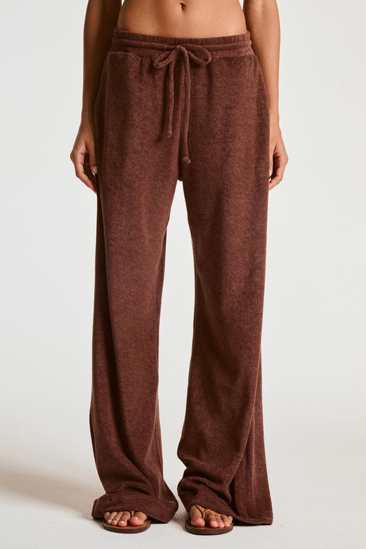 Terry Vacation Pant - Chocolate Brown