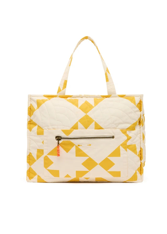 Etoile Quilted Tote Bag - Yellow