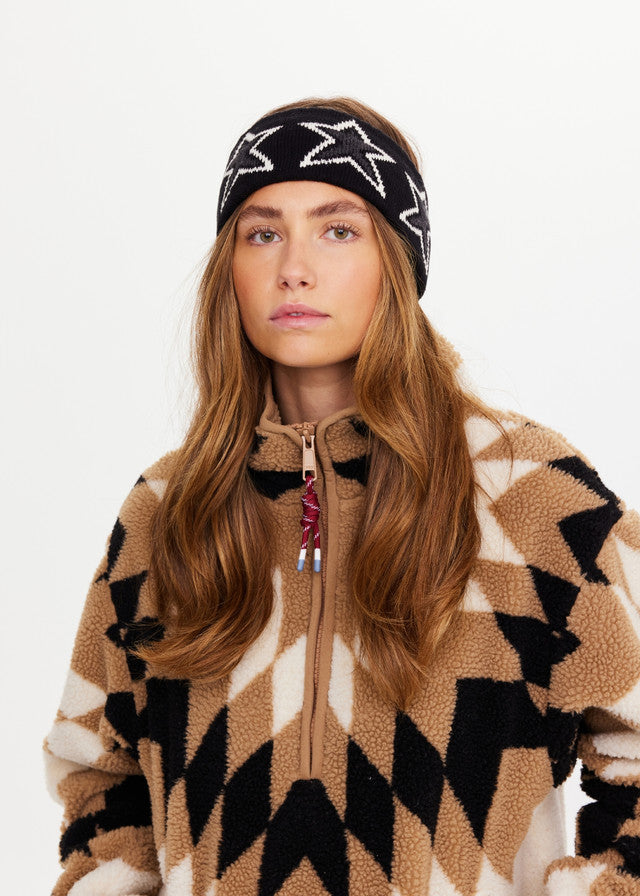 Superstar Knitted Headband - Black