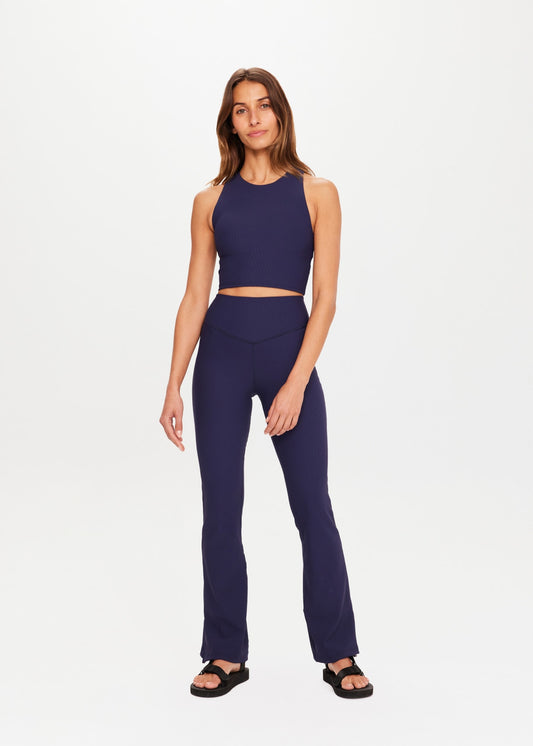 Ribbed Florence Flare - Navy