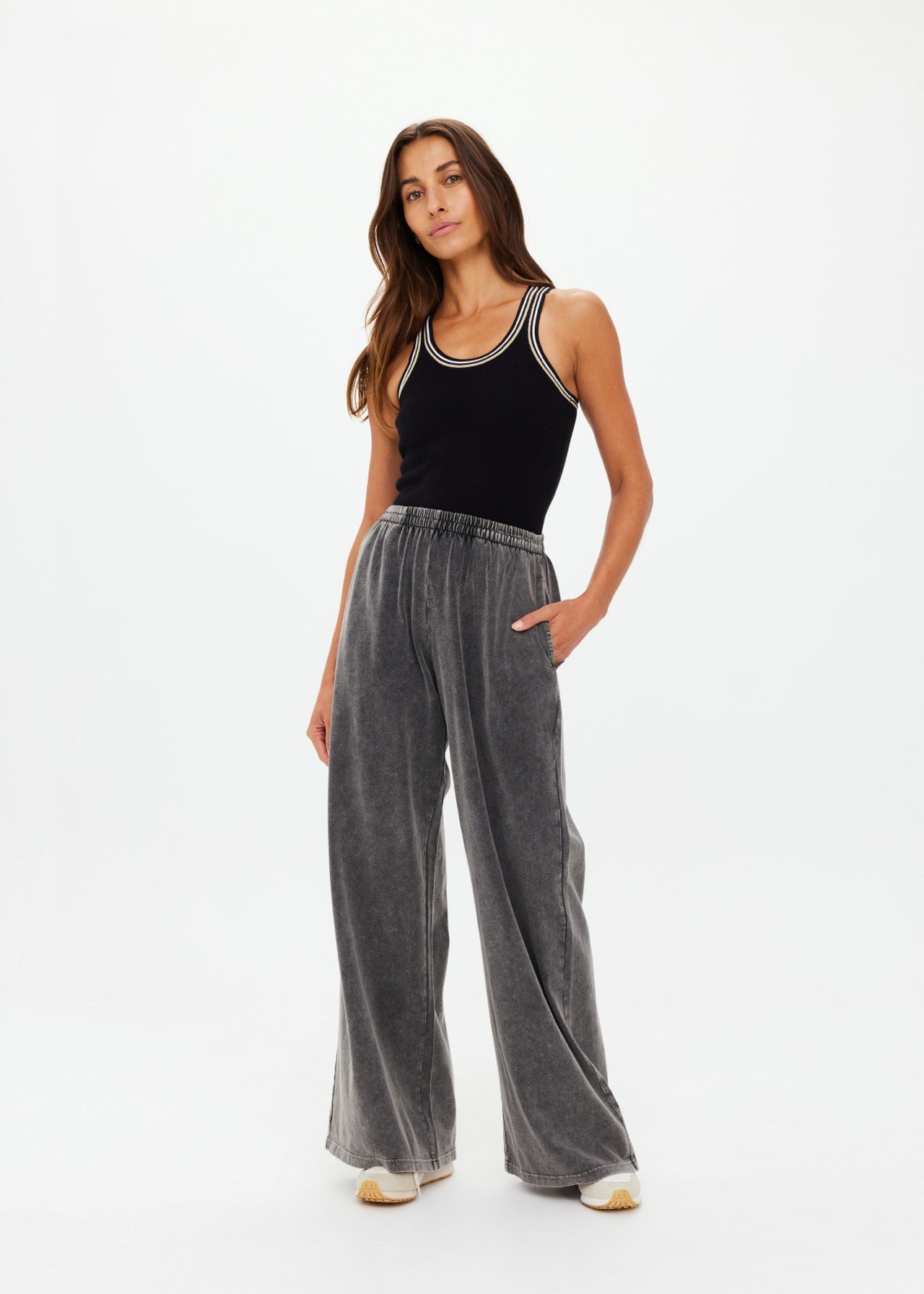 Soho Tokio Wide Leg Pant - Grey