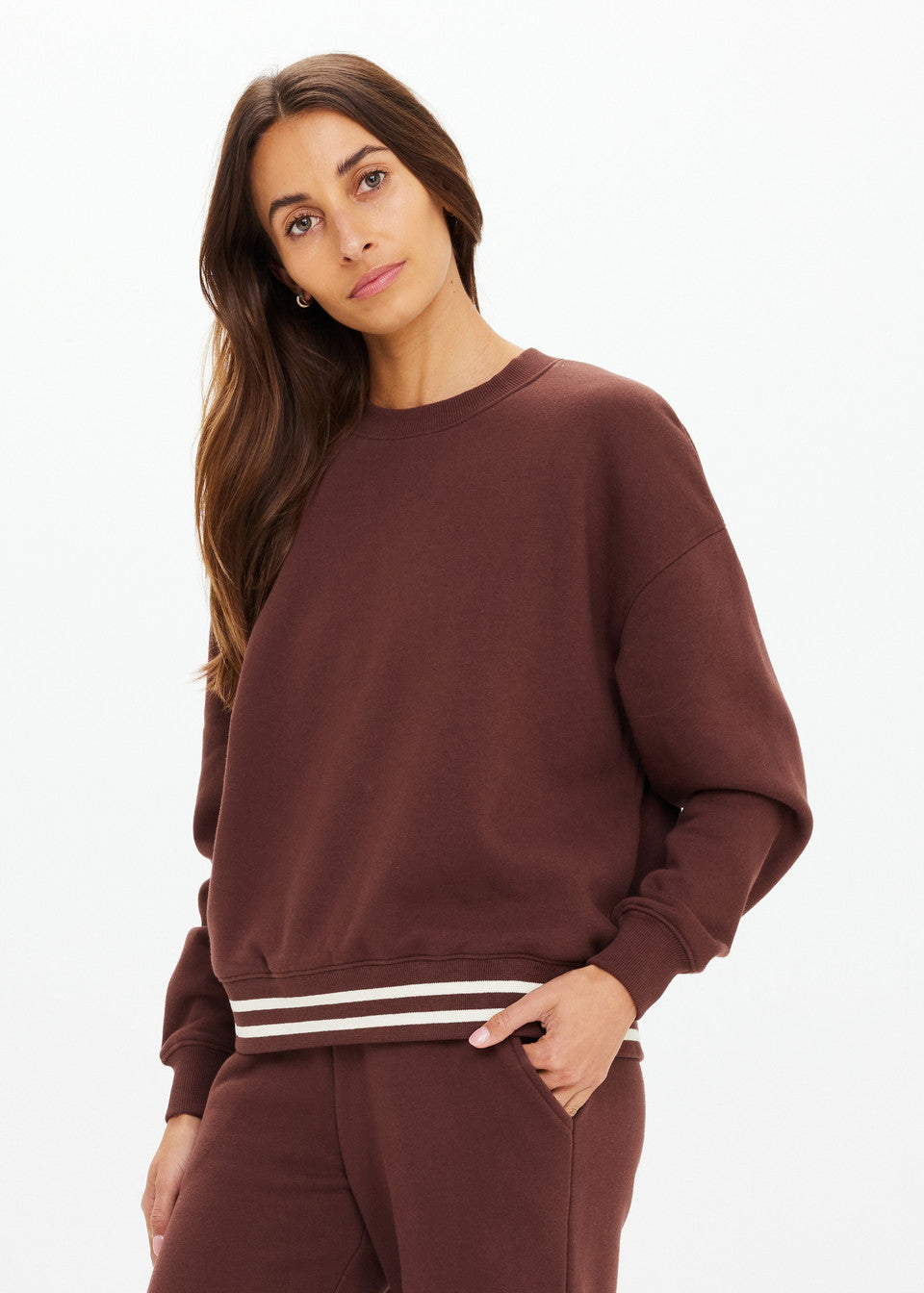 Toluca Lisel Crew Neck Sweater - Brown