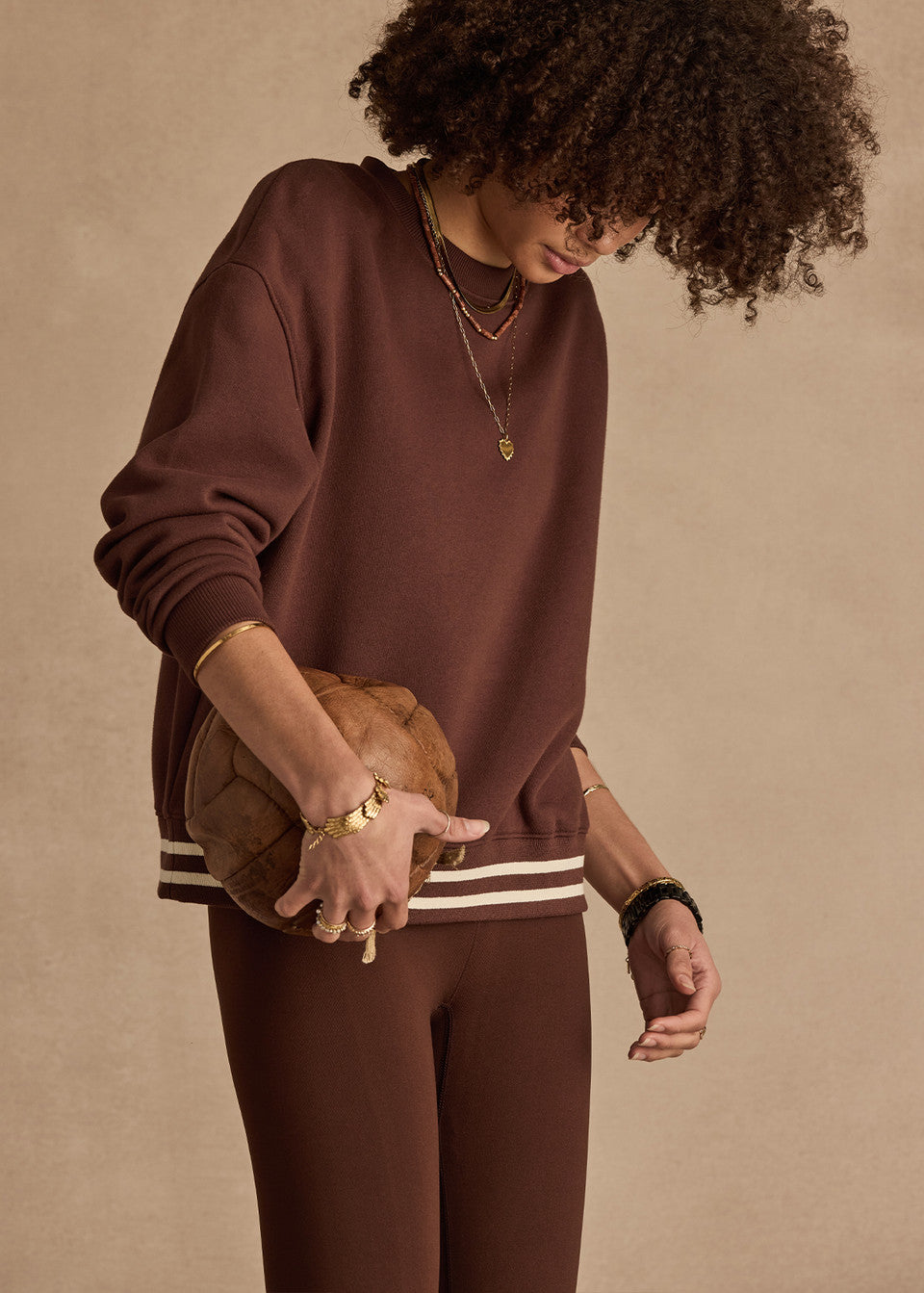 Toluca Lisel Crew Neck Sweater - Brown