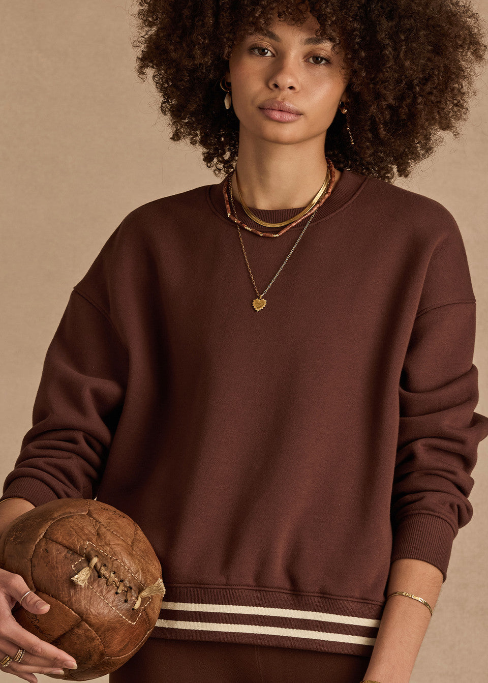 Toluca Lisel Crew Neck Sweater - Brown