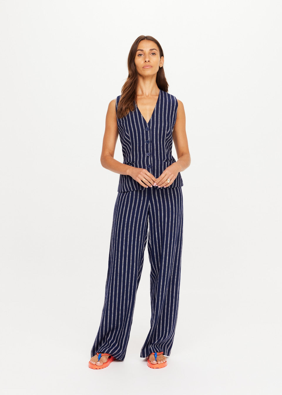 Belize Charli Drawstring Pant - Stripe