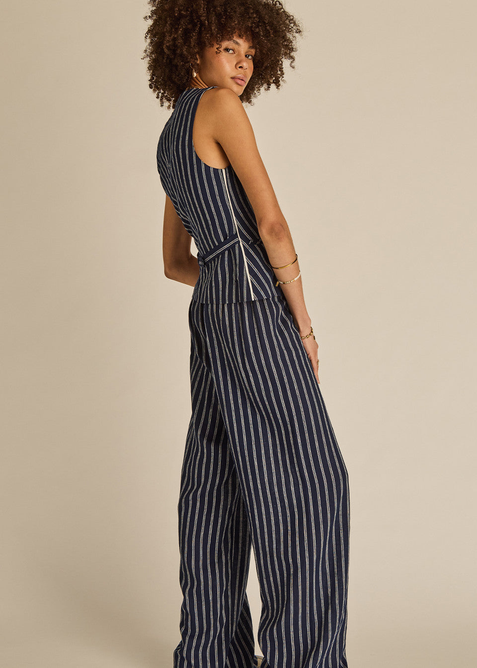 Belize Charli Drawstring Pant - Stripe