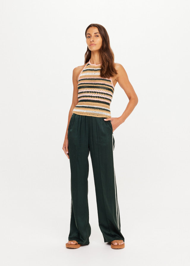 Bohemia Sal Crochet Halter Top - Stripe