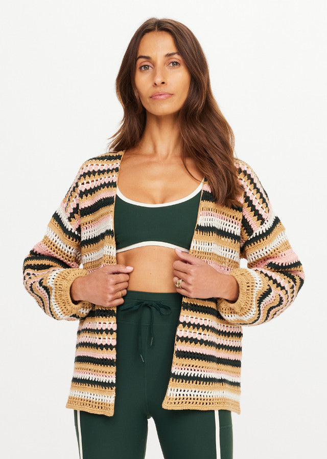 Bohemia Mari Crochet Jacket - Stripe